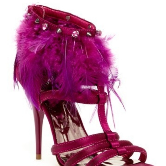 ABS Allen Schwartz Shoes - ABS Allen Schwartz Ciera Feathered High Heel San